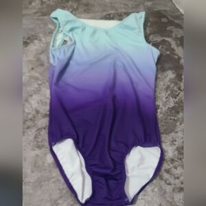 Bravado dancewear ombre purple blue leotard size AM adult medium